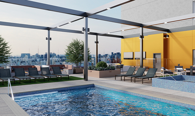 Resort style pool