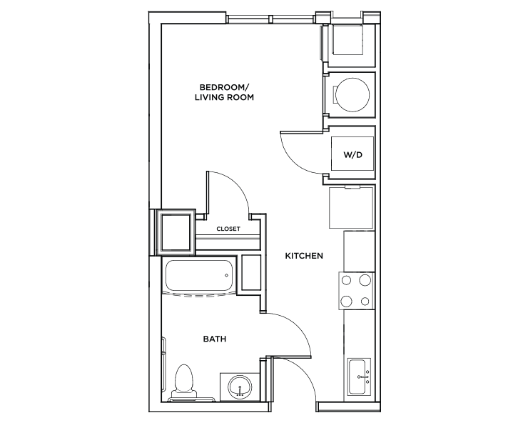 The Soho 5 - Studio Floor plan
