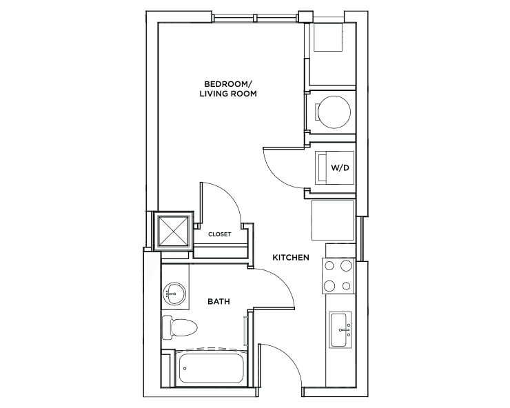 The Soho 4 - Studio Floor plan