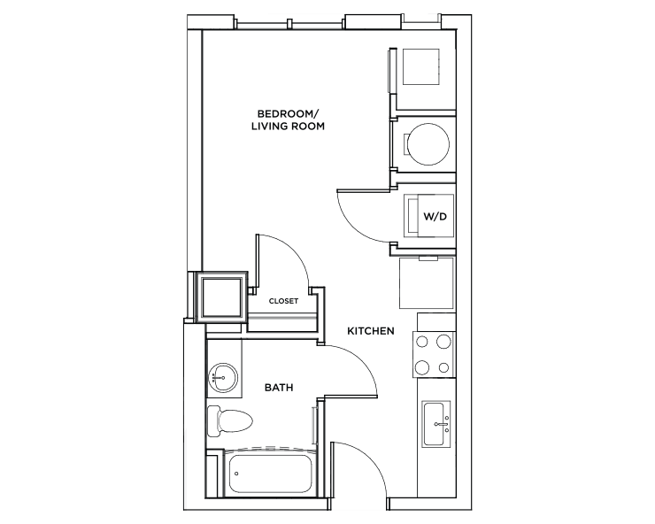 The Soho 3 - Studio Floor plan