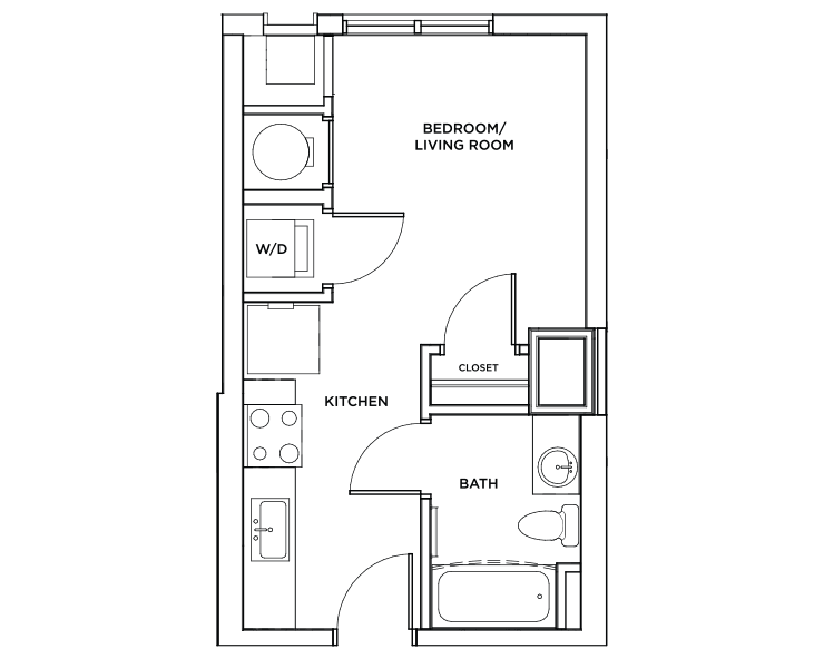 The Soho 2 - Studio Floor plan