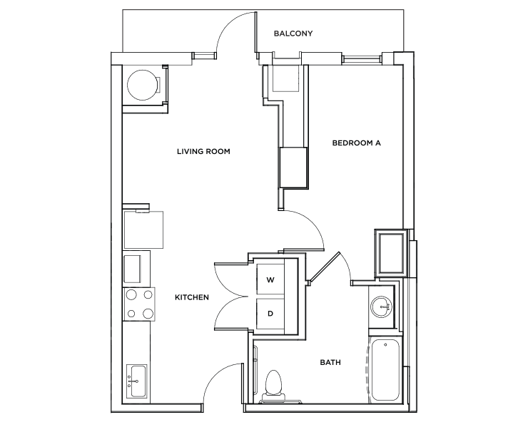 The Arden 5 VIP Premium - 1x1 Floor plan